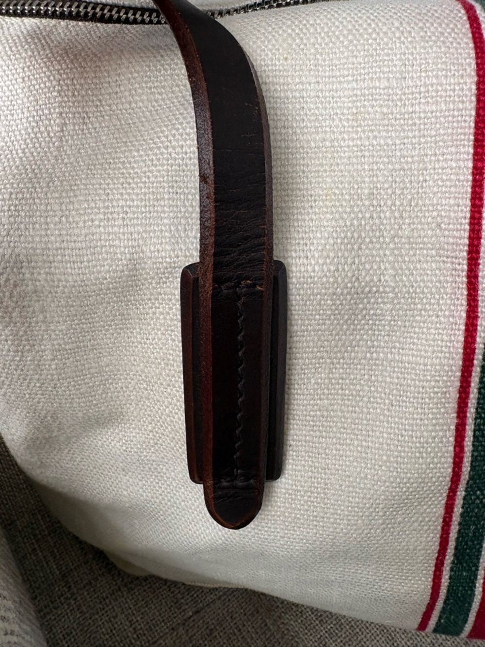Gucci Striped Canvas Weekender Carryall Holdall Bag with Red & Green Stripe - Picture 8 of 16